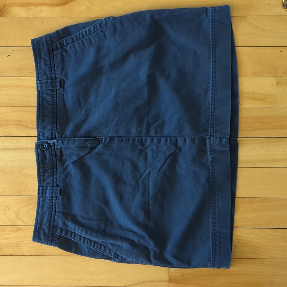 L.L. Bean Navy Cotton Skirt